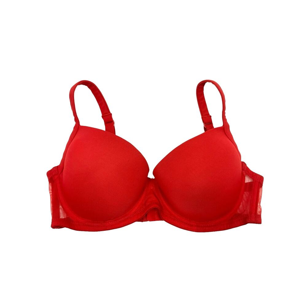 Addiction Nouvelle Lingerie 32B NEW Red Underwire Mesh Everyday Chic T-shirt Bra